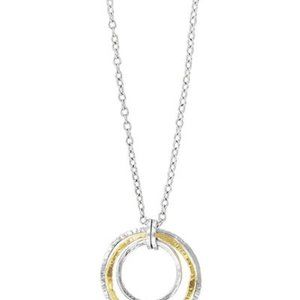 Silpada Sterling Silver & Brass Inner Circles Necklace N2296